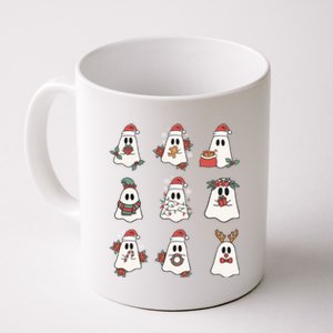 Cute Ghost Christmas Santa Hat Funny Family Pajama Gift Coffee Mug