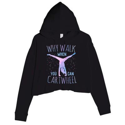 Cartwheel Gymnast Classic Fit TieDye Crop Fleece Hoodie