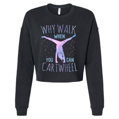 Cartwheel Gymnast Classic Fit TieDye Cropped Pullover Crew