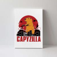 Capybara Gifts Capyzilla Funny And Lovely Animal Humor Parody Canvas