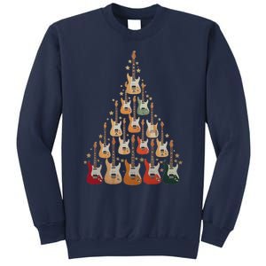 Cool Guitar Christmas Tree Guitar Lovers Christmas Tree Sweatshirt