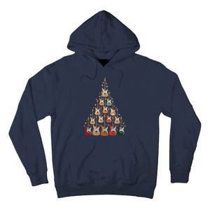 Cool Guitar Christmas Tree Guitar Lovers Christmas Tree Tall Hoodie