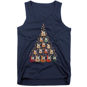 Cool Guitar Christmas Tree Guitar Lovers Christmas Tree Tank Top