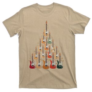 Cool Guitar Christmas Tree Guitar Lovers Christmas Tree T-Shirt