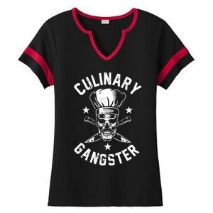 Culinary Gangster Cooking Best Cooking Chef Mom Dad Gift Ladies Halftime Notch Neck Tee