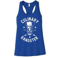 Culinary Gangster Cooking Best Cooking Chef Mom Dad Gift Women's Racerback Tank