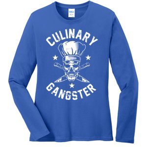 Culinary Gangster Cooking Best Cooking Chef Mom Dad Gift Ladies Long Sleeve Shirt