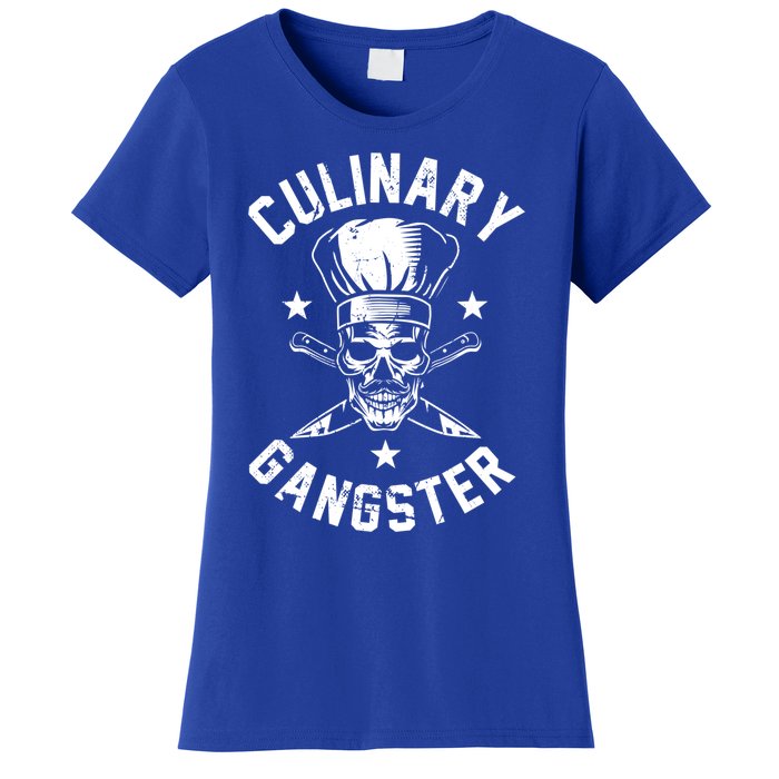 Culinary Gangster Cooking Best Cooking Chef Mom Dad Gift Women's T-Shirt