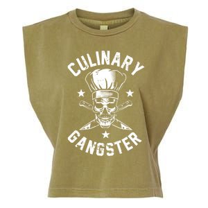 Culinary Gangster Cooking Best Cooking Chef Mom Dad Gift Garment-Dyed Women's Muscle Tee