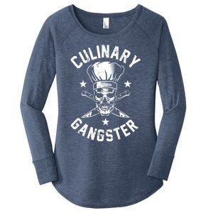 Culinary Gangster Cooking Best Cooking Chef Mom Dad Gift Women's Perfect Tri Tunic Long Sleeve Shirt