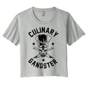 Culinary Gangster Cooking Best Cooking Chef Mom Dad Gift Women's Crop Top Tee