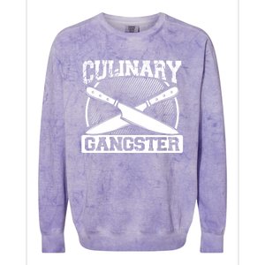 Culinary Gangster Culinary School Cooking Funny Chef Cool Gift Colorblast Crewneck Sweatshirt