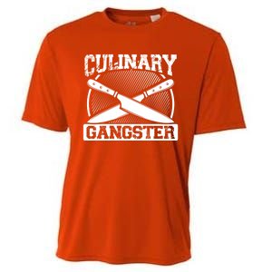 Culinary Gangster Culinary School Cooking Funny Chef Cool Gift Cooling Performance Crew T-Shirt