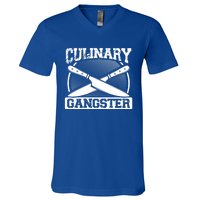 Culinary Gangster Culinary School Cooking Funny Chef Cool Gift V-Neck T-Shirt