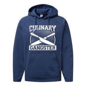 Culinary Gangster Culinary School Cooking Funny Chef Cool Gift Performance Fleece Hoodie