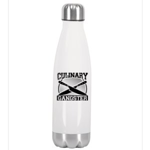 Culinary Gangster Culinary School Cooking Funny Chef Cool Gift Stainless Steel Insulated Water Bottle