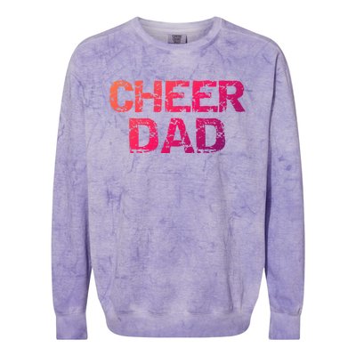 Cheerleading Gift Cheerleader Father Idea Cheer Dad Meaningful Gift Colorblast Crewneck Sweatshirt