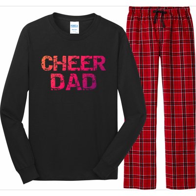 Cheerleading Gift Cheerleader Father Idea Cheer Dad Meaningful Gift Long Sleeve Pajama Set