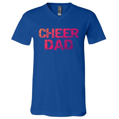 Cheerleading Gift Cheerleader Father Idea Cheer Dad Meaningful Gift V-Neck T-Shirt