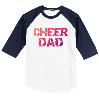 Cheerleading Gift Cheerleader Father Idea Cheer Dad Meaningful Gift Baseball Sleeve Shirt