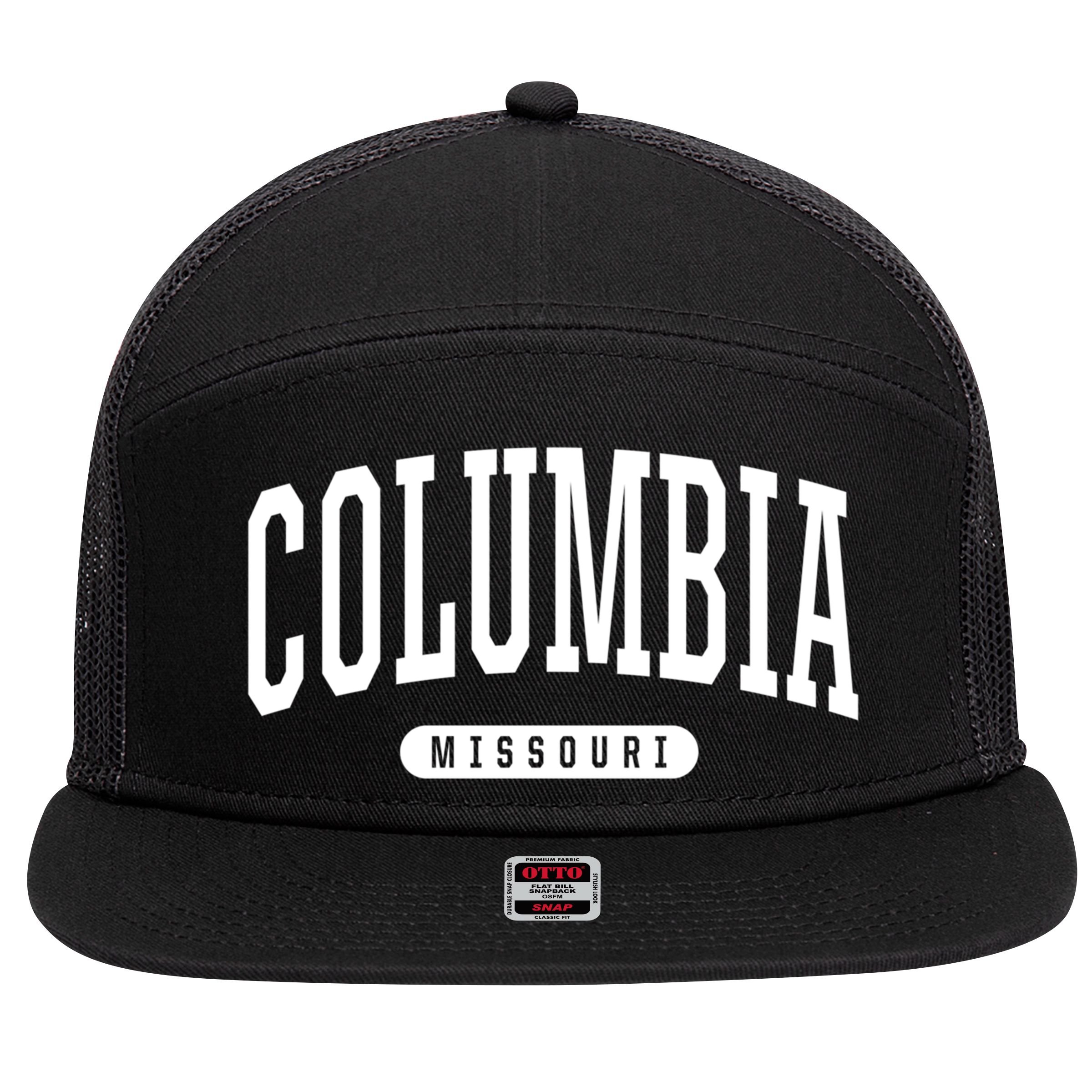 Columbia Gift College University Style Mo Usa 7 Panel Mesh Trucker Snapback Hat