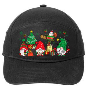 Cute Gnomes Christmas Santa Claus Gnome Xmas Family Matching 7-Panel Snapback Hat