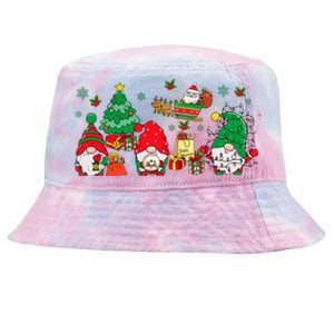 Cute Gnomes Christmas Santa Claus Gnome Xmas Family Matching Tie-Dyed Bucket Hat