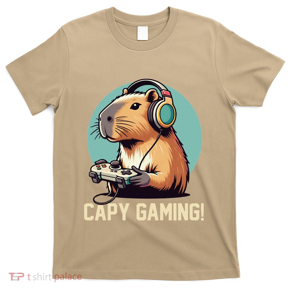 Capybara Gamer Capy Gaming Funny Video Games Capybara T-Shirt