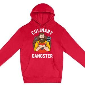 Culinary Gangster Chef Cook Gourmet Cool Gift Premium Pullover Hoodie