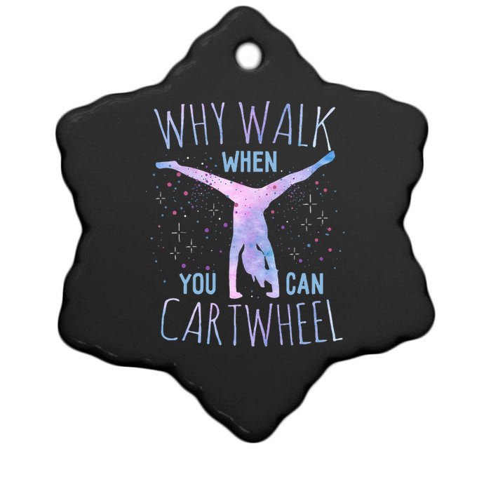 Cartwheel Gymnast Ceramic Star Ornament