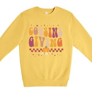 Cousins Giving Cute Pumpkin Cousin Crew Thanksgiving Family Gift Premium Crewneck Sweatshirt