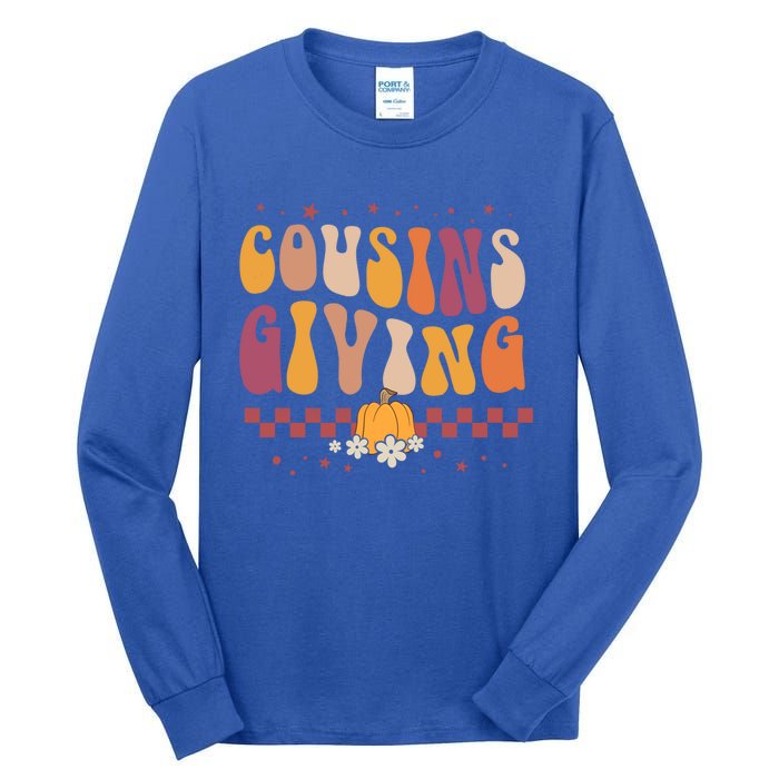 Cousins Giving Cute Pumpkin Cousin Crew Thanksgiving Family Gift Tall Long Sleeve T-Shirt