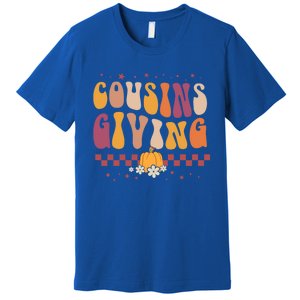 Cousins Giving Cute Pumpkin Cousin Crew Thanksgiving Family Gift Premium T-Shirt