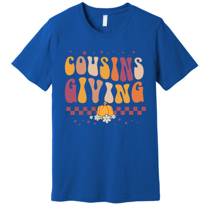 Cousins Giving Cute Pumpkin Cousin Crew Thanksgiving Family Gift Premium T-Shirt