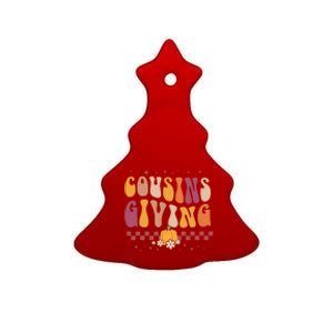 Cousins Giving Cute Pumpkin Cousin Crew Thanksgiving Family Gift Ceramic Tree Ornament