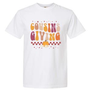 Cousins Giving Cute Pumpkin Cousin Crew Thanksgiving Family Gift Garment-Dyed Heavyweight T-Shirt