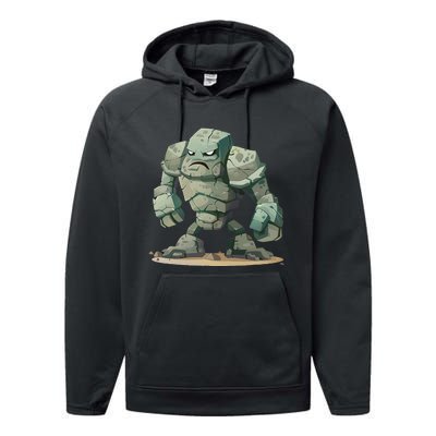 Cool Golem Costume Performance Fleece Hoodie