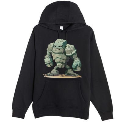 Cool Golem Costume Premium Pullover Hoodie