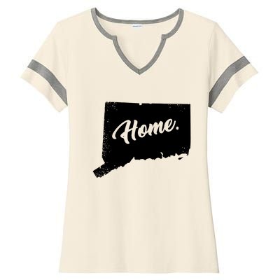 Connecticut Gifts Connecticut Home State Of Conn Pride Ladies Halftime Notch Neck Tee