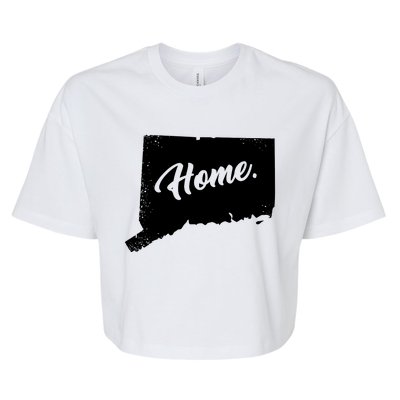 Connecticut Gifts Connecticut Home State Of Conn Pride Bella+Canvas Jersey Crop Tee