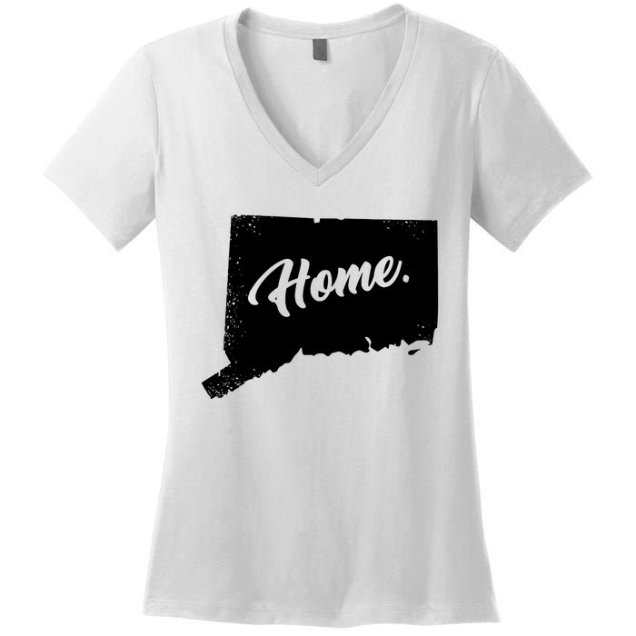 Connecticut Gifts Connecticut Home State Of Conn Pride Women's V-Neck T-Shirt