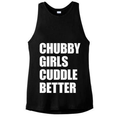 Chubby Girl Cuddle Better Ladies PosiCharge Tri-Blend Wicking Tank