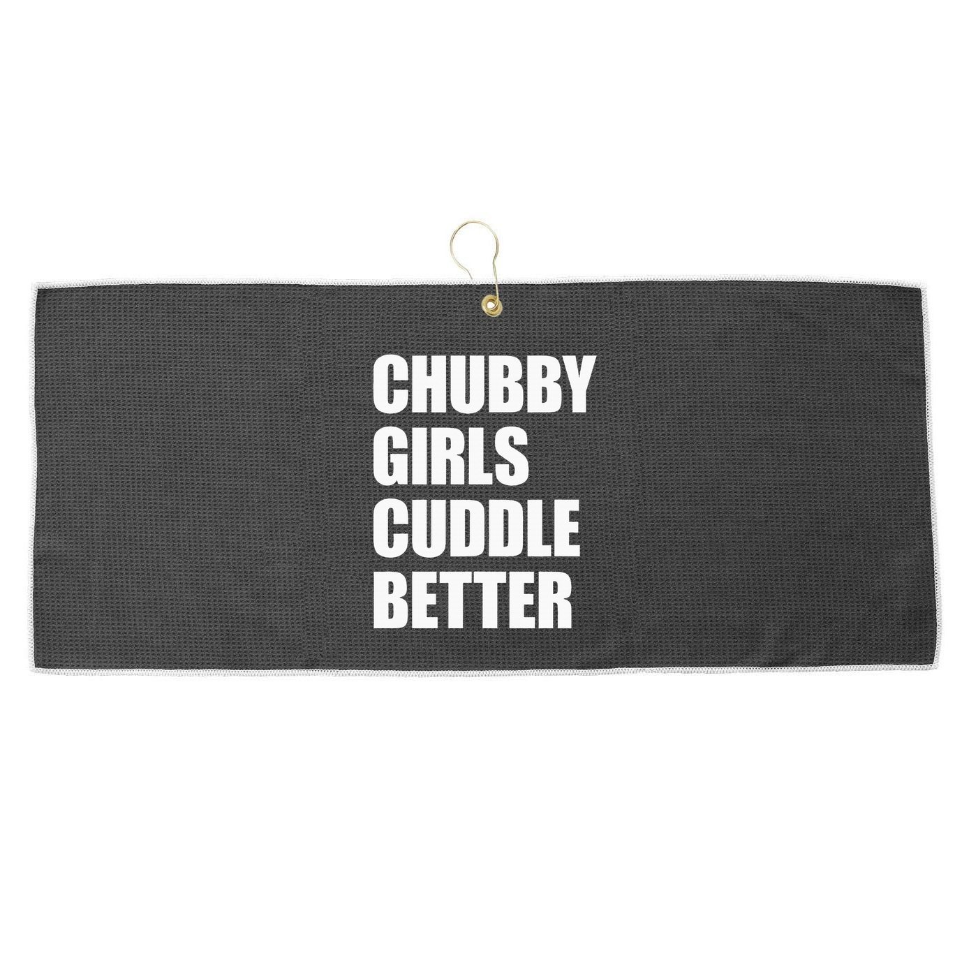 Chubby Girl Cuddle Better Large Microfiber Waffle Golf Towel