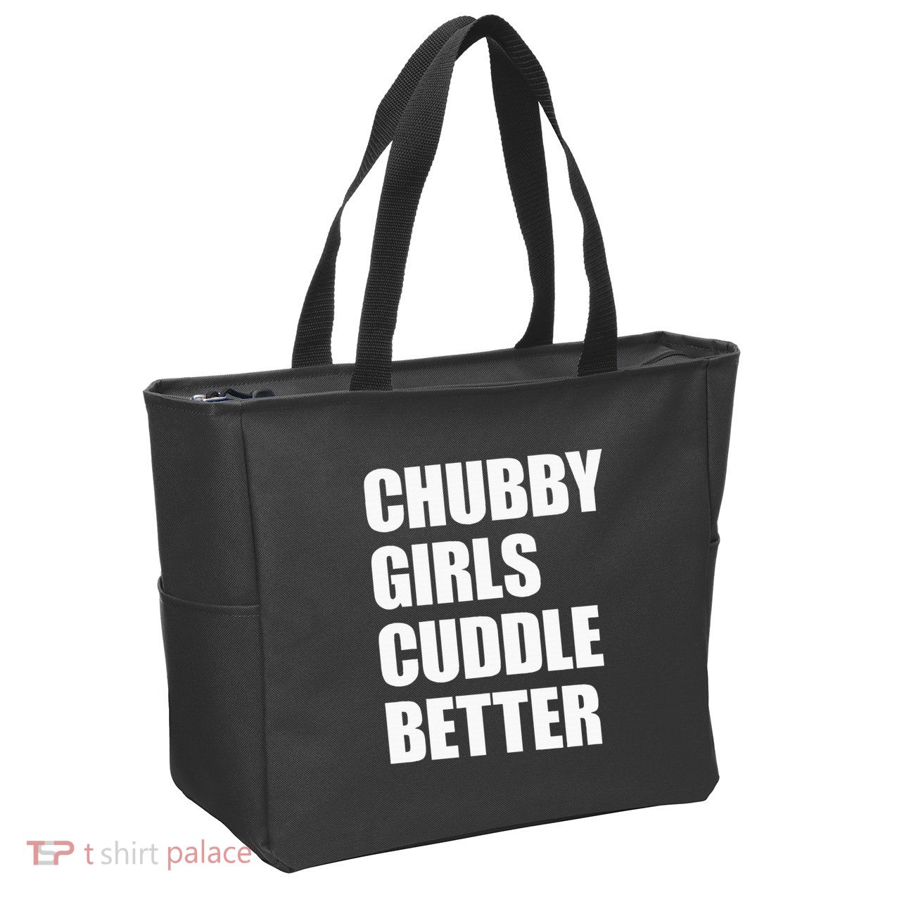 Chubby Girl Cuddle Better Zip Tote Bag