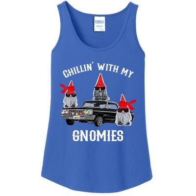 Christmas Gnomes Chillin With My Gnomies Homies Chillin Gift Ladies Essential Tank