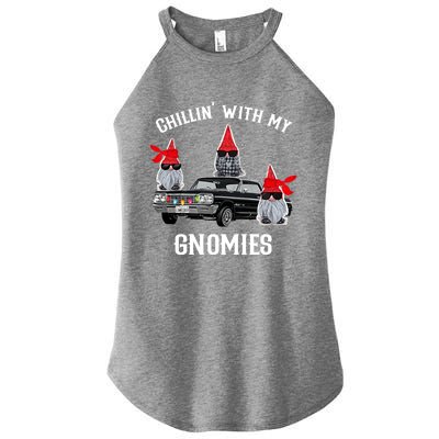 Christmas Gnomes Chillin With My Gnomies Homies Chillin Gift Women’s Perfect Tri Rocker Tank