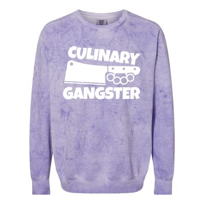 Culinary Gangster Chef Gift Colorblast Crewneck Sweatshirt