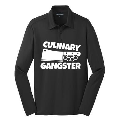 Culinary Gangster Chef Gift Silk Touch Performance Long Sleeve Polo