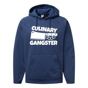 Culinary Gangster Chef Gift Performance Fleece Hoodie