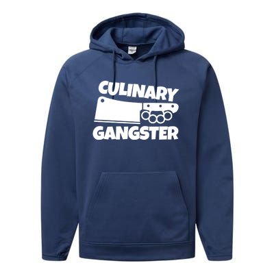 Culinary Gangster Chef Gift Performance Fleece Hoodie